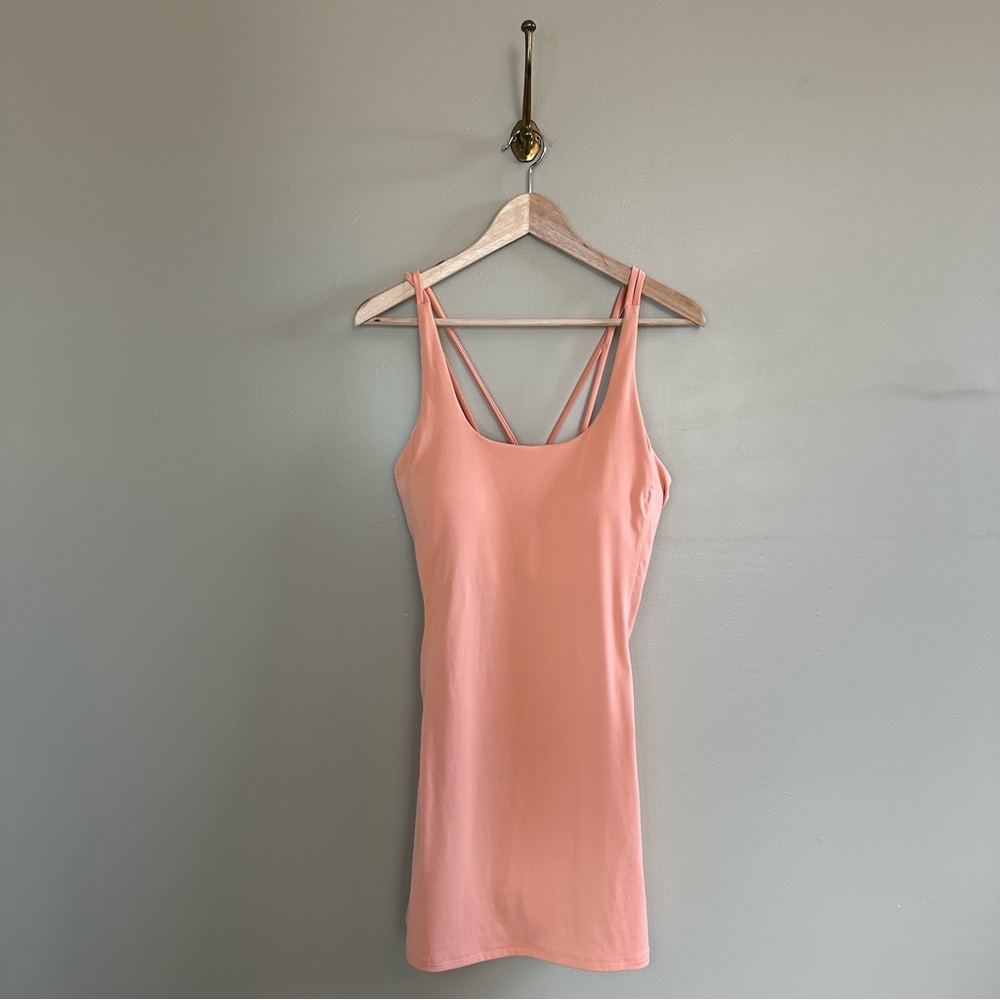 Activewear Peach Strappy Dress- L